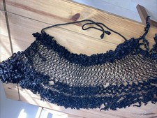 Victorian Black Cape Beaded Original Antique Vintage