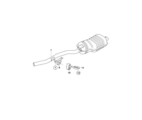 Bmw genuine rear silencer - bmw,