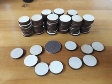100x 20mm 2cm wooden - 20mm/2cm, circle
