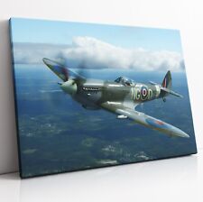 SPITFIRE FIGHTER PLANE CANVAS WALL ART PICTURE PRINT