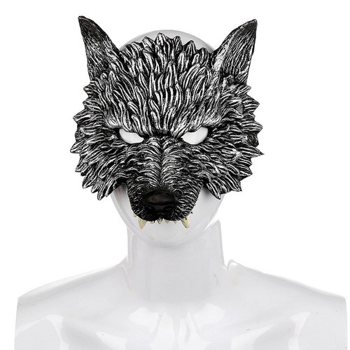 Wolf half face - half,