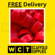 NEW Quality Red Scaffold Tube End Caps 48.3mm British Made - FREE DELIVERY
