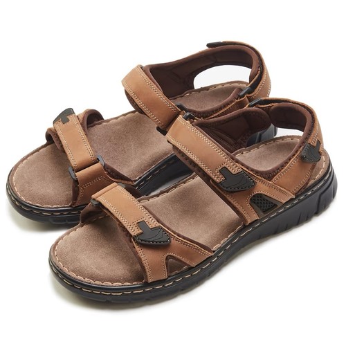 Men leather wide fit sandals - men's,