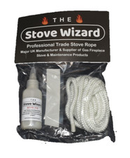 Stove Door Seal Rope Heat Resistant White Log Wood Burner Free 100MM End Tape