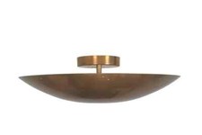 6-Light Flush Mount Mid Century Modern Brass Sputnik Chandelier Ceiling Light