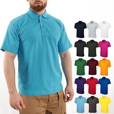 Mens Classic Plain Polo T Shirts Size XS to 6XL  WORK SPORT CASUAL LEISURE SHIRT