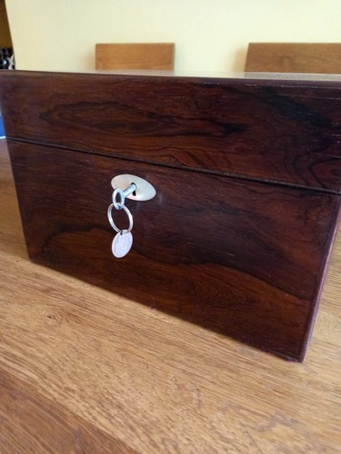 Rosewood victorian travel box