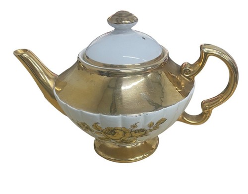 Teapot ellgreave gold lustre - teapot,