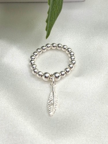 Sterling silver elasticated - silver,