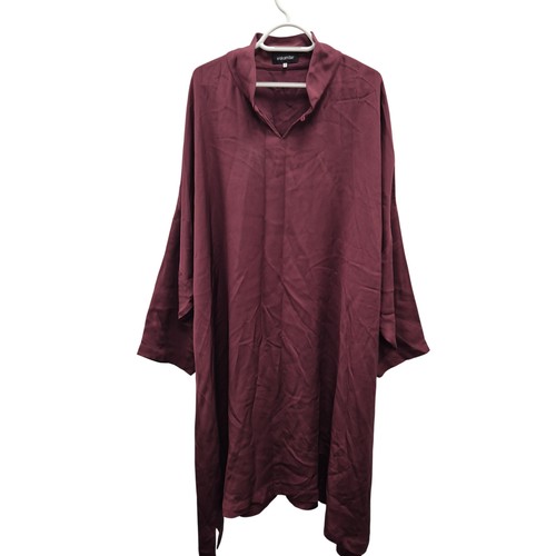 Eskandar red silk tunic long - eskandar,