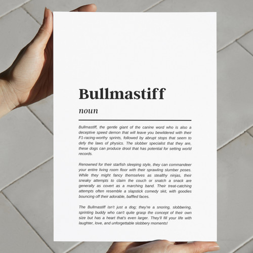 Bullmastiff funny definition - bullmastiff,
