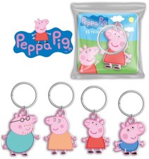 4 X PEPPA PIG KEYRINGS