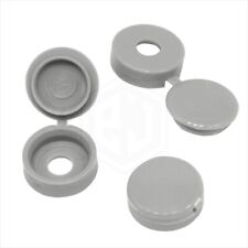 20 COLOUR SMALL PLASTIC HINGED SCREW FOLD OVER COVER CAPS 6g/8g Gauge M3.5 & M4