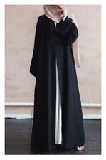 Islamic Black Open Abaya Kimono/Cardigan, Size 54(14-16)