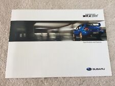 Subaru Impreza WRX STi Specifications 2005-06 UK Market Foldout Brochure