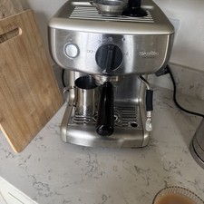 BREVILLE MINI BARISTA COFFEE MACHINE WITH STEAM WAND SILVER ESPRESSO MACHINE