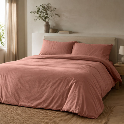Terracotta washed cotton - terracotta,