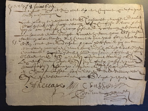 1659 french manuscript legal - 1659,
