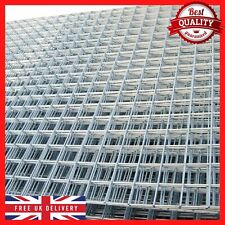 6 Sheets Security Fence Welded Mesh Safe Panels Galvanised Steel Wire Dog 8X4 FT