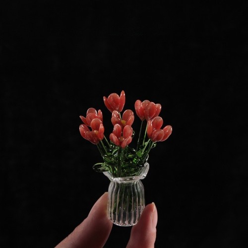 Ornament mini glass flower - ornament,