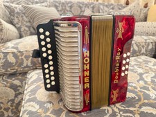 Hohner Double-Ray Button Accordion - Beautiful Condition - Rarely Used
