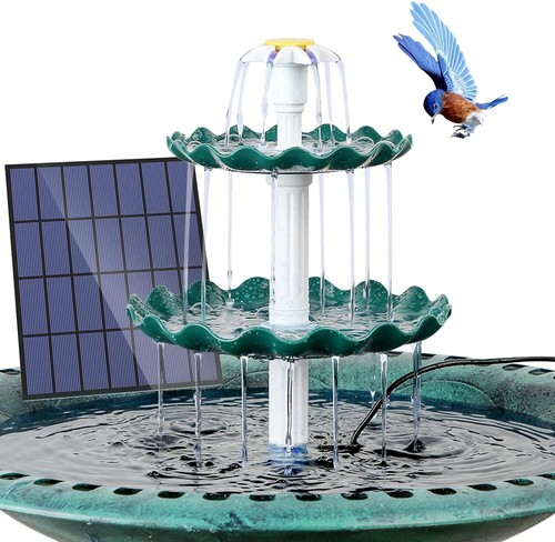 Solar bird bath - bird, 3