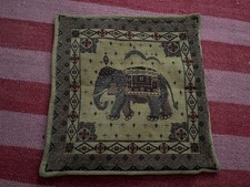 Vintage Indian Elephant Cushion Cover Approx 44 By 44 cm Tapestry Jacquard Retro