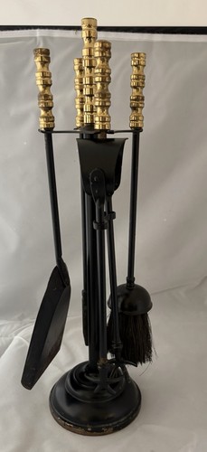 Antique brass metal fireside - metal,