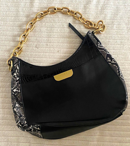 Bessie black faux leather - black,