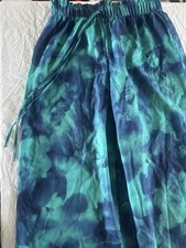 Womens Medium/Large Green Beach Palazzo Pants Wide Leg