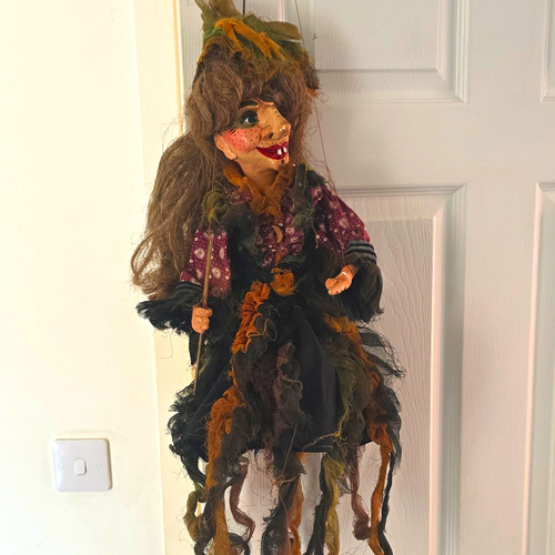 Vintage handmade hanging witch - vintage,