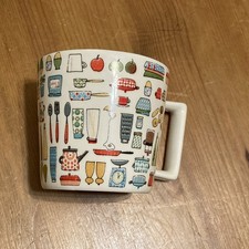 Marks & Spencer Small Mug, Geometric Handle Kitchen/cooking themed Design