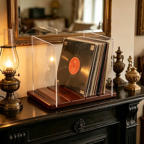 Clear acrylic holder - acrylic, vinyl