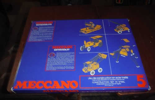 Meccano set blue box - meccano,