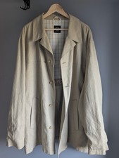 Vintage Oratop finland beige linen collared blazer jacket lined 3XL C60