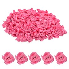 15mm Satin Ribbon Roses -