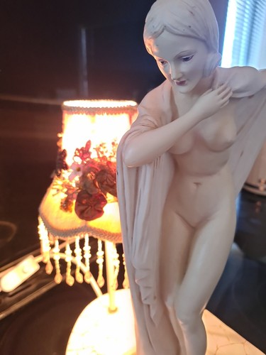 Vintage table lamp cream - vintage,
