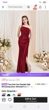 Shein Alisa And Leo US Age 15 Years Girls Burgundy Prom Dress