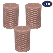 3Pcs Pink Pillar Candle Hand