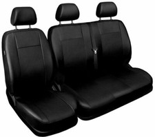 Seat covers fit Volkswagen Transporter T5 leatherette - black 