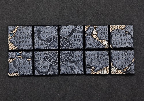 25mm square resin bases - , x10