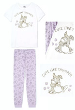 Ladies Pyjamas DISNEY THUMPER Women 12/14 T-Shirt Long Pants Nightwear Primark