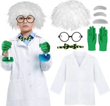 7 Pcs Mad Scientist Costume