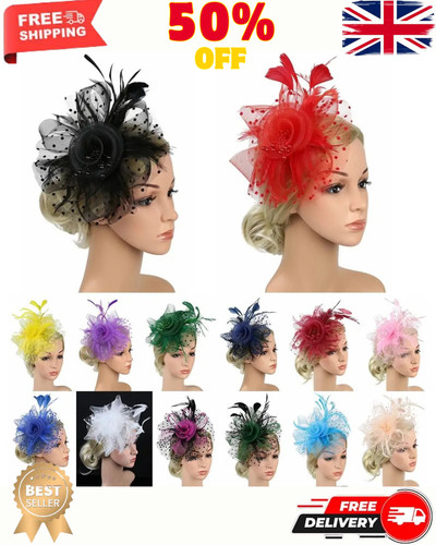 Large wedding fascinator - large,