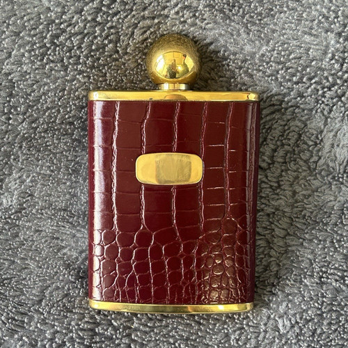 Brown leather covered hip - brown,