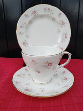 Vintage Duchess Fine Bone China Trio Tea Cup Saucer Side Plate Pink Roses Marie 