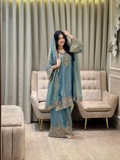 Pakistani Blue Embroidered