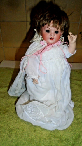 Antique bisque head doll - antique,
