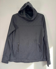 Sweaty Betty Hoodie Women XL Grey Fleece Thermal Running Funnel Neck Sweatshirt