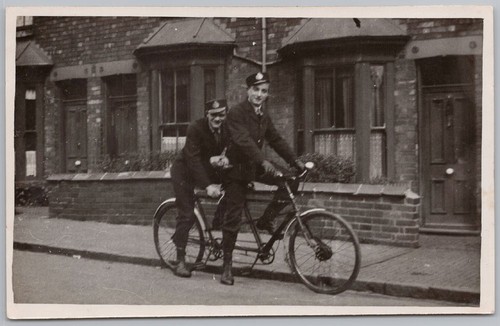 Men uniform riding - uniform, tandem